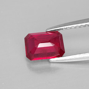 Ruby Gemstone in 7 x 5 mm (calibrated) Size for Sale, Ruby Stone in Pink Red Color