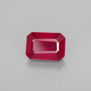 1.40 ct Red Ruby Stone, Natural Ruby in Octagon Facet Shape for Sale