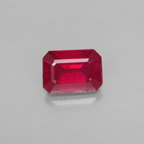 1.25 ct Red Ruby Gemstone, Ruby Gem in Octagon Facet Shape for Sale.