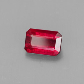 1.18 ct Red Ruby Stone, Natural Ruby in Octagon Facet Shape for Sale