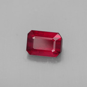 1.57 ct Red Ruby Stone, Natural Ruby in Octagon Facet Shape for Sale