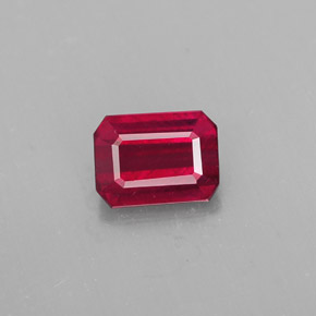 1.33 ct Red Ruby Gemstone, Ruby Gem in Octagon Facet Shape for Sale.
