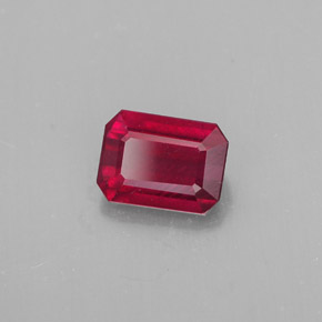 1.33 ct Red Ruby Stone, Natural Ruby in Octagon Facet Shape for Sale