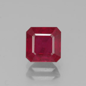 1.49 ct Red Ruby Gemstone, Ruby Gem in Octagon Facet Shape for Sale.