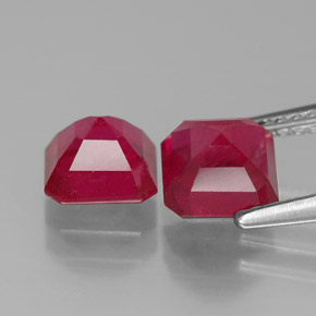 Ruby Gemstone in 6 x 5.9 mm Size for Sale, Ruby Stone in Pink Red Color