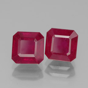 3.20 ct Red Ruby Stone, Natural Ruby in Octagon Facet Shape for Sale