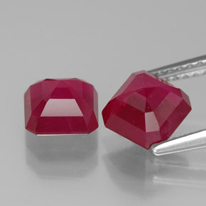 Ruby Gemstone in 6.1 x 6.1 mm Size for Sale, Ruby Stone in Pink Red Color
