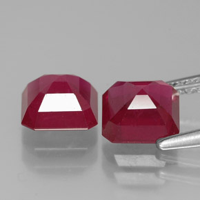 Ruby Gemstone in 6.2 x 6.1 mm Size for Sale, Ruby Stone in Pink Red Color