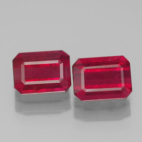 2.91 ct Red Ruby Gemstone, Ruby Gem in Octagon Facet Shape for Sale.