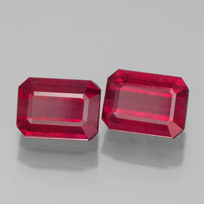 2.91 ct Red Ruby Stone, Natural Ruby in Octagon Facet Shape for Sale