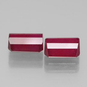 Ruby Gemstone in 7 x 5 mm (calibrated) Size for Sale, Ruby Stone in Pink Red Color