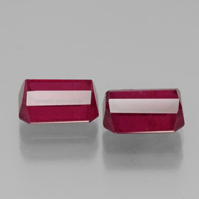 Ruby Gemstone in 7 x 5 mm (calibrated) Size for Sale, Ruby Stone in Pink Red Color