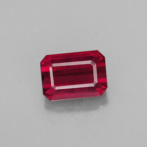 1.50 ct Red Ruby Gemstone, Ruby Gem in Octagon Facet Shape for Sale.