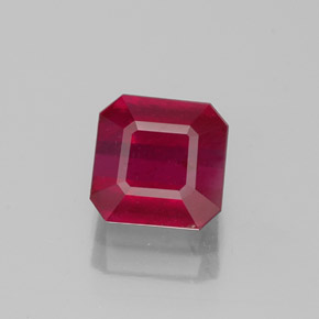 1.50 ct Red Ruby Gemstone, Ruby Gem in Octagon Facet Shape for Sale.