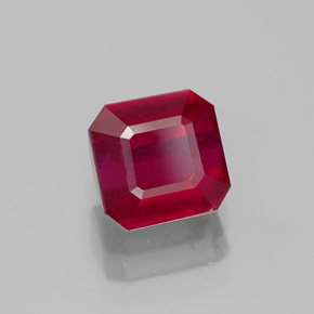 1.50 ct Red Ruby Stone, Natural Ruby in Octagon Facet Shape for Sale