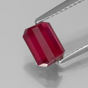Ruby Gemstone in 7 x 5 mm (calibrated) Size for Sale, Ruby Stone in Red Color