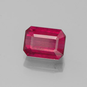 1.34 ct Red Ruby Stone, Natural Ruby in Octagon Facet Shape for Sale