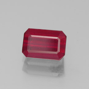 1.32 ct Red Ruby Stone, Natural Ruby in Octagon Facet Shape for Sale