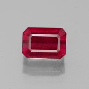 1.56 ct Red Ruby Gemstone, Ruby Gem in Octagon Facet Shape for Sale.