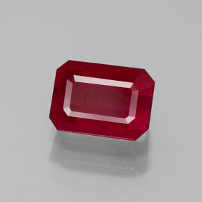 1.56 ct Red Ruby Stone, Natural Ruby in Octagon Facet Shape for Sale