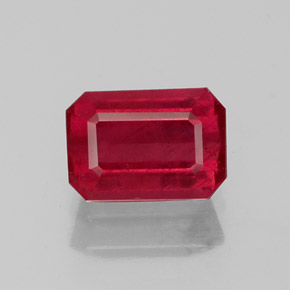 1.20 ct Red Ruby Gemstone, Ruby Gem in Octagon Facet Shape for Sale.