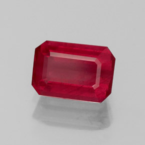1.20 ct Red Ruby Stone, Natural Ruby in Octagon Facet Shape for Sale