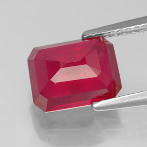 Ruby Gemstone in 9 x 7 mm (calibrated) Size for Sale, Ruby Stone in Red Color
