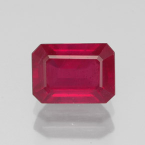1.76 ct Red Ruby Gemstone, Ruby Gem in Octagon Facet Shape for Sale.