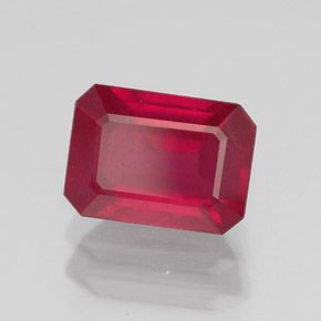 1.76 ct Red Ruby Stone, Natural Ruby in Octagon Facet Shape for Sale