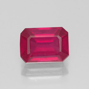 1.34 ct Red Ruby Gemstone, Ruby Gem in Octagon Facet Shape for Sale.