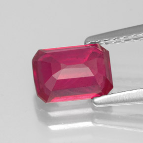 Ruby Gemstone in 7 x 5 mm (calibrated) Size for Sale, Ruby Stone in Pink Red Color