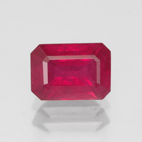 1.40 ct Red Ruby Gemstone, Ruby Gem in Octagon Facet Shape for Sale.