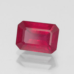 1.40 ct Red Ruby Stone, Natural Ruby in Octagon Facet Shape for Sale