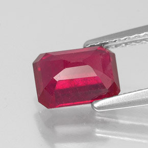 Ruby Gemstone in 7 x 5 mm (calibrated) Size for Sale, Ruby Stone in Pink Red Color