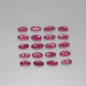 Ruby Gemstone in 3.9 x 1.8 mm Size for Sale, Ruby Stone in Pink Red Color
