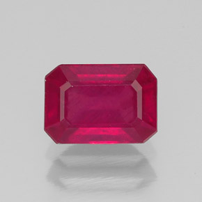 1.39 ct Red Ruby Gemstone, Ruby Gem in Octagon Facet Shape for Sale.