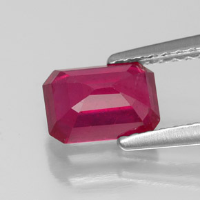 Ruby Gemstone in 7 x 5 mm (calibrated) Size for Sale, Ruby Stone in Pink Red Color