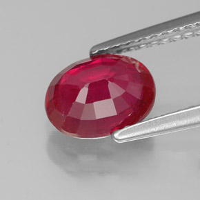 Ruby Gemstone in 8 x 6 mm (calibrated) Size for Sale, Ruby Stone in Red Color