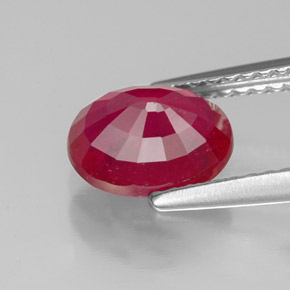 Ruby Gemstone in 8 x 6 mm (calibrated) Size for Sale, Ruby Stone in Pink Red Color