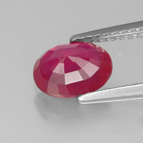Ruby Gemstone in 8 x 6 mm (calibrated) Size for Sale, Ruby Stone in Pink Red Color