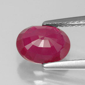 Ruby Gemstone in 8 x 6 mm (calibrated) Size for Sale, Ruby Stone in Pink Red Color