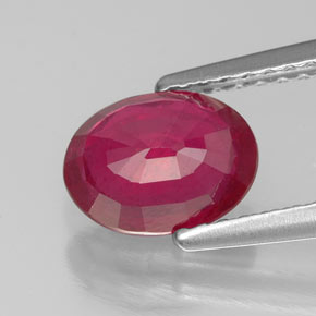 Ruby Gemstone in 8 x 6 mm (calibrated) Size for Sale, Ruby Stone in Pink Red Color