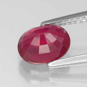 Ruby Gemstone in 8 x 6 mm (calibrated) Size for Sale, Ruby Stone in Pink Red Color