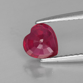 Ruby Gemstone in 6 x 6 mm (calibrated) Size for Sale, Ruby Stone in Pink Red Color