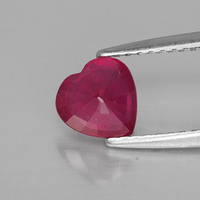 Ruby Gemstone in 6 x 6 mm (calibrated) Size for Sale, Ruby Stone in Pink Red Color