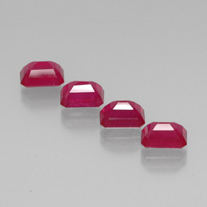 Ruby Gemstone in 7 x 5 mm (calibrated) Size for Sale, Ruby Stone in Pink Red Color
