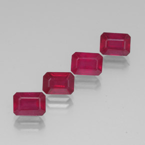 6.26 ct Red Ruby Stone, Natural Ruby in Octagon Facet Shape for Sale
