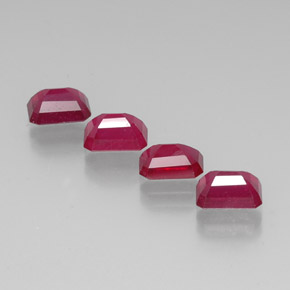 Ruby Gemstone in 7 x 5 mm (calibrated) Size for Sale, Ruby Stone in Pink Red Color