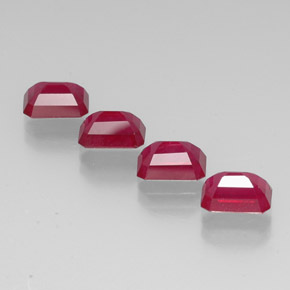 Ruby Gemstone in 7 x 5 mm (calibrated) Size for Sale, Ruby Stone in Pink Red Color
