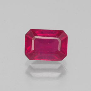 1.40 ct Red Ruby Gemstone, Ruby Gem in Octagon Facet Shape for Sale.